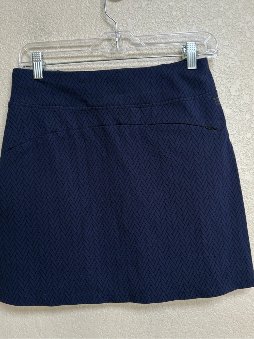 Title Nine Navy Herringbone Ponte Stretch Skirt Athletic Casual Small Sports - Picture 4 of 11